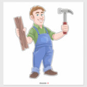 Sticker charpentier-humeur-bois-construction (Feuille)