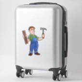 Sticker charpentier-humeur-bois-construction (Sur valise)