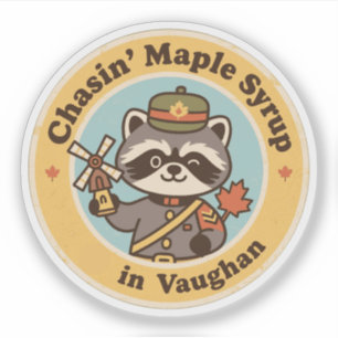 Sticker Chasse à la sève d'érable vintage Vaughan Ontario