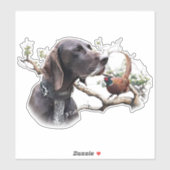 Sticker Chasse à l'art GSP – Précision, Passion et Faisan (Feuille)