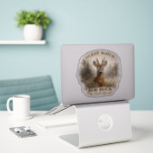 Sticker Chasse au cerf (Ordinateur portable sur le bureau)