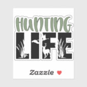 Sticker Chasse au wapiti de cerf à l'extérieur Décalage de (Feuille)