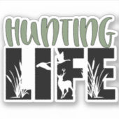 Sticker Chasse au wapiti de cerf à l'extérieur Décalage de (Devant)