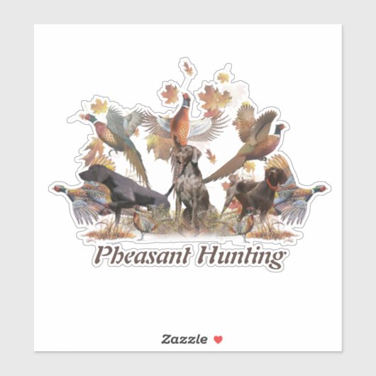 Sticker Chasse aux faisans (Feuille)
