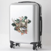 Sticker Chasse avec un Weimaraner, "Grey Ghost" (Sur valise)