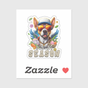 Sticker Chasse Saison Cerf Œuf de Pâques