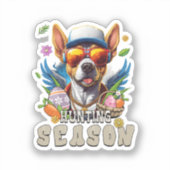 Sticker Chasse Saison Cerf Œuf de Pâques (Recto)