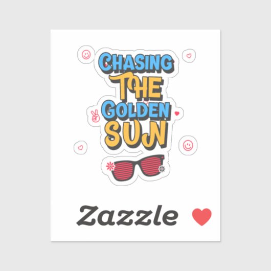 Sticker Chasser le soleil d'or (Feuille)