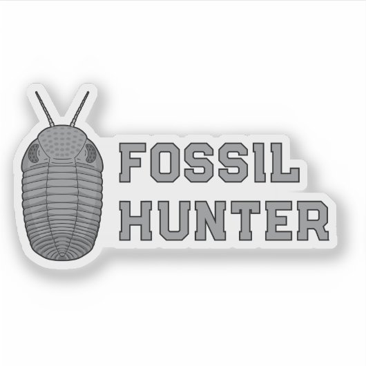 Sticker Chasseur de fossiles Trilobite (Devant)