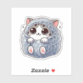 Sticker Chat à bulle drôle (Feuille)