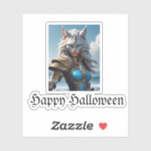 Sticker Chat à oeil bleu (Feuille)