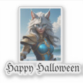 Sticker Chat à oeil bleu (Devant)