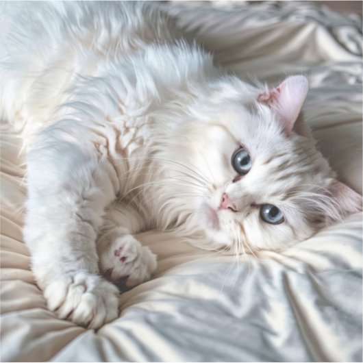 Sticker Chat à ragdoll blanc (Devant)