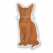 Sticker Chat Abyssin Roux (Devant)