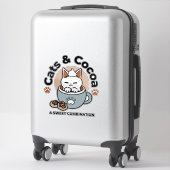 Sticker Chat adorable en Mug Conception de vacances - Chat (Sur valise)