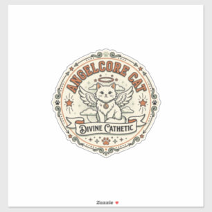 Sticker Chat Angelcore Chat Angelcore Vintage Vector Art S