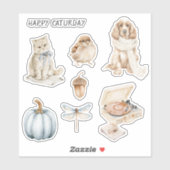 Sticker Chat Arc Caturday Oiseau Chien (Feuille)