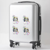 Sticker Chat Astronaute (Sur valise)
