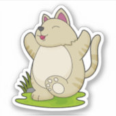 Sticker Chat au Yoga (Devant)