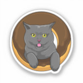 Sticker Chat avec Donut (Recto)