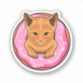 Sticker Chat avec Donut (Devant)