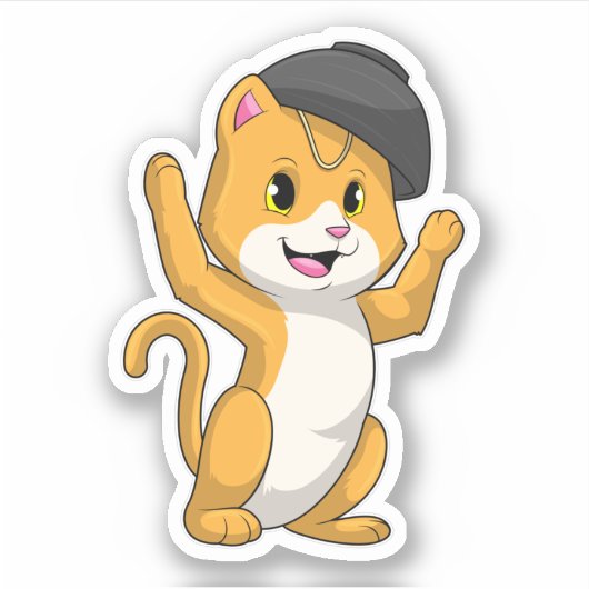 Sticker Chat avec Ramen Bowl (Devant)