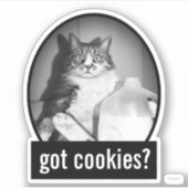 Sticker Chat Boire Du Lait De Jug (Devant)