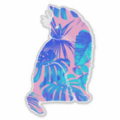 Sticker Chat botanique (Devant)