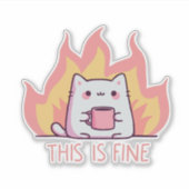 Sticker Chat, Ça Va Bien (Devant)