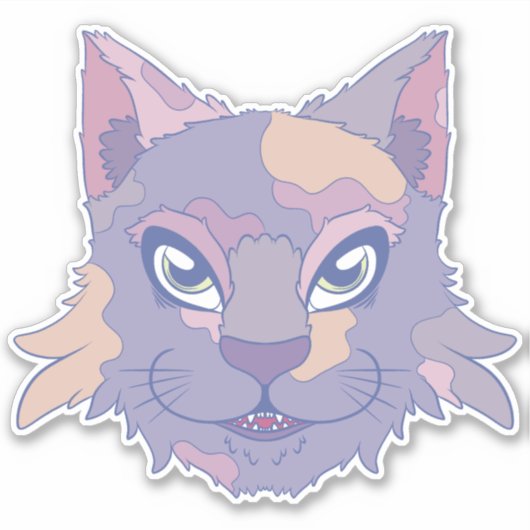 Sticker Chat calico (Devant)