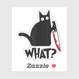 Sticker Chat Ce Chat Noir Drôle Chemise Meurtre Chat Avec