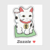 Sticker Chat chanceux (Feuille)