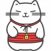 Sticker Chat chanceux japonais ou Maneki-Neko (Devant)