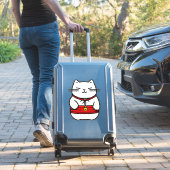 Sticker Chat chanceux japonais ou Maneki-Neko (Valise Insitu)