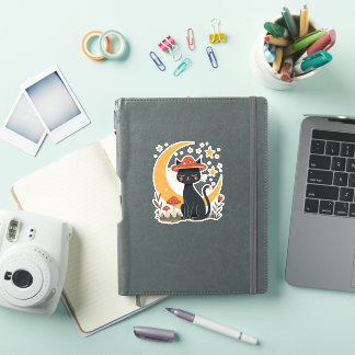 Sticker Chat Chapeau Champignon Cottagecore Chat Mignon Fe