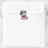 Sticker chat chaton Patriotique Cute Juillet 4 Sea (Sac)