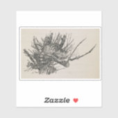 Sticker Chat Cheshire dans un arbre Arthur Rackham (Feuille)