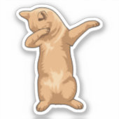 Sticker Chat chez Hip hop Dance Dab (Recto)