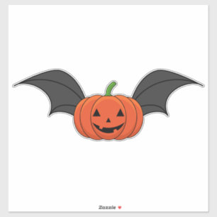 Sticker Chat Citrouille d'Halloween