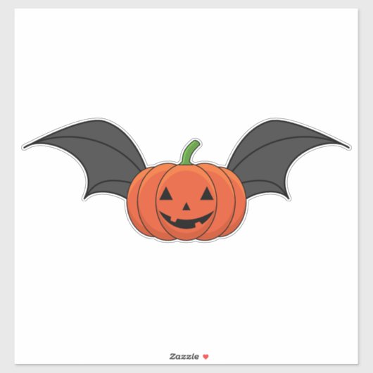 Sticker Chat Citrouille d'Halloween (Feuille)