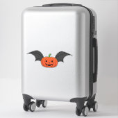 Sticker Chat Citrouille d'Halloween (Sur valise)