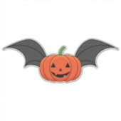 Sticker Chat Citrouille d'Halloween (Devant)