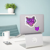 Sticker Chat clignotant Fun Cosmos Sparkle (Ordinateur portable sur le bureau)