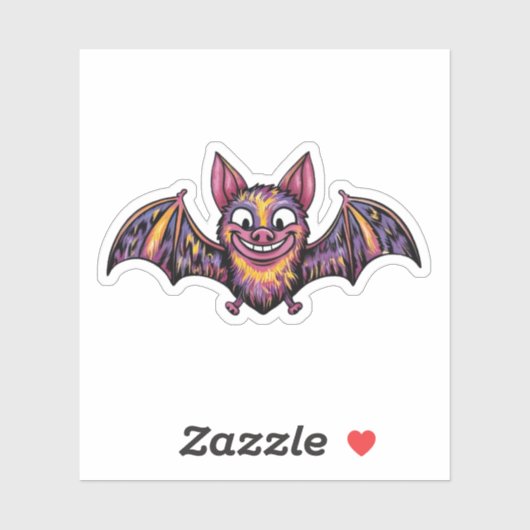 Sticker Chat coloré (Feuille)