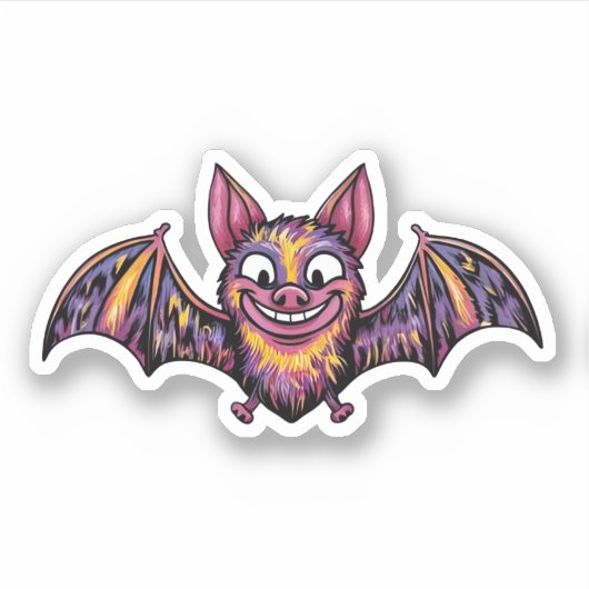 Sticker Chat coloré (Devant)