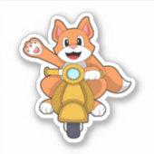 Sticker Chat comme Biker avec Scooter.PNG (Devant)