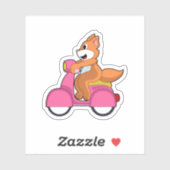 Sticker Chat comme Biker avec Scooter.PNG (Feuille)