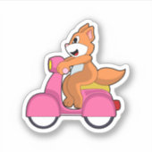 Sticker Chat comme Biker avec Scooter.PNG (Devant)