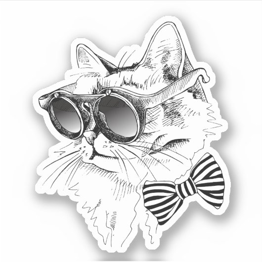 Sticker Chat cool (Devant)