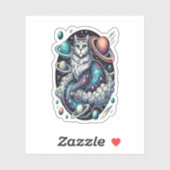 Sticker Chat cosmique Une aventure céleste (Feuille)